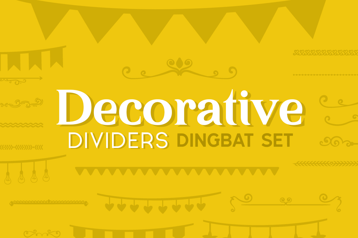 Decorative Dividers Dingbat Set: A Typeface for Editorial Elegance