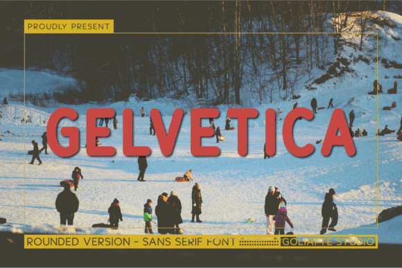 Gelvetica: A Playful All-Caps Typeface for Small Business Branding