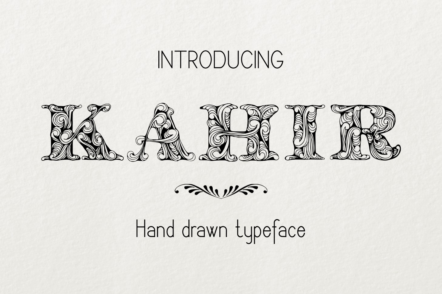 Kahir: A Hand-Drawn Decorative Typeface for Modern Web Design