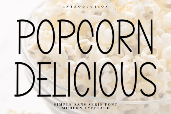 Popcorn Delicious: A Creative Font for Warm Brand Identity