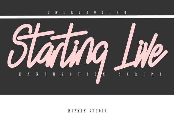 Starting Live: A Handwritten Font for Authentic Brand Identity