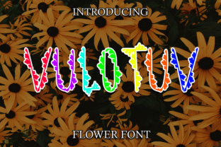 Vulotuv Flower: A Decorative Typeface for Creative Web Design